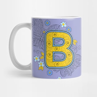 Illustration of letter B. Mug